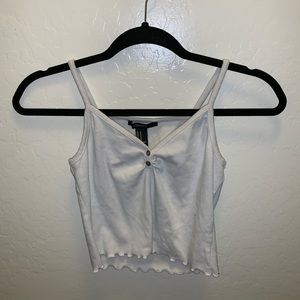 crop top, white, buttons